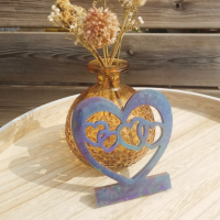 Hartjes in kaarsenhouder